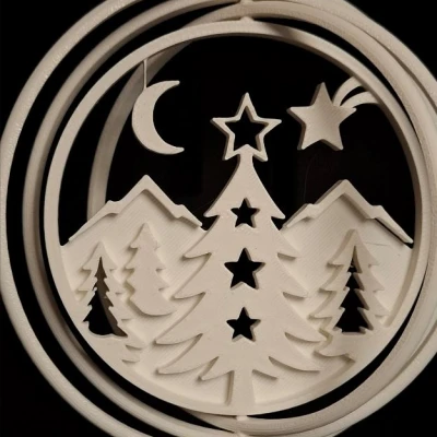 Mới: Winterland Christmas Tree Rotating Ornament 5 (bản 2025)