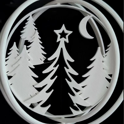 Mẫu Ornament Cây Thông Giáng Sinh Xoay Mới 2025