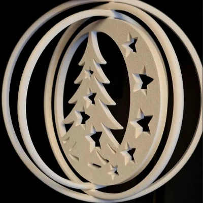 Mẫu NEW Halfmoon Christmas Tree Rotating Ornament phiên bản 2025