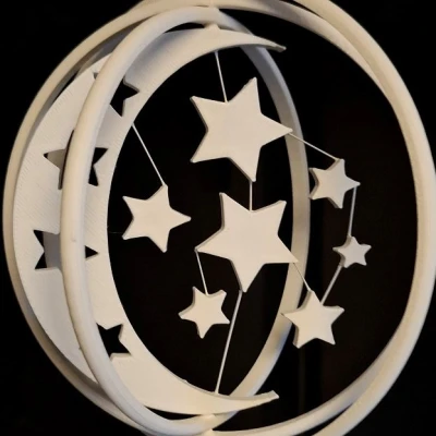 Mẫu trang trí Giáng Sinh Halfmoon xoay – phiên bản 2025 (mới)