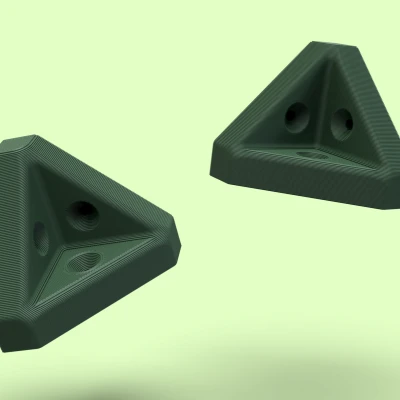 Góc Ke (Corner Bracket) 3 Lỗ Vít Có Lớp Che Gọn Gàng