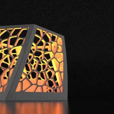 Đế nến Voronoi xoắn (Twisted Voronoi Candle Holder)