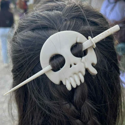 Kẹp tóc Đầu lâu & Kiếm (mặt nạ Nelliel, Bleach Anime)