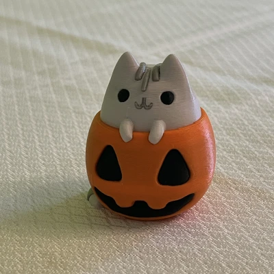 Trang trí bí ngô mèo Pusheen Halloween