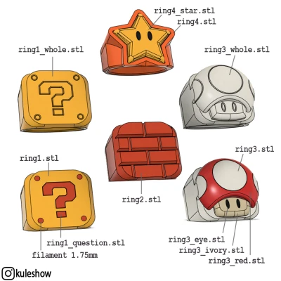 Mario Rings (Bộ 4 nhẫn)