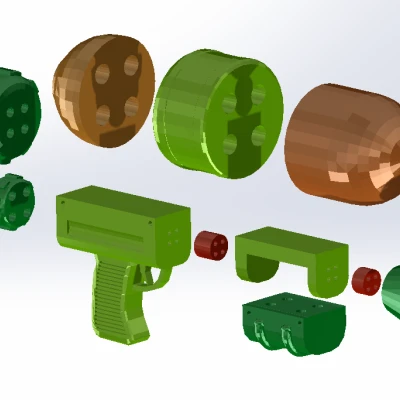 Splatoon Original Splattershot Multi Print (bản tách nhiều phần để in theo màu)