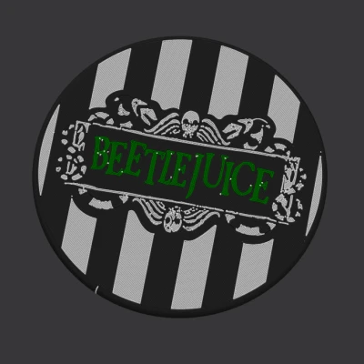 Đế lót ly Beetlejuice có màu (Beetlejuice Coaster with colour)