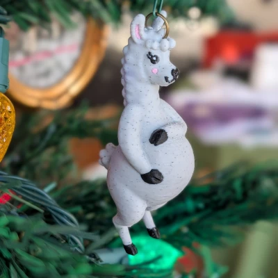 Ornament Llama Bầu – Pregnant Llama Ornament