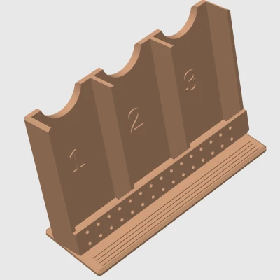 Khay Đựng Remote Có Khe Đánh Số (1–3)