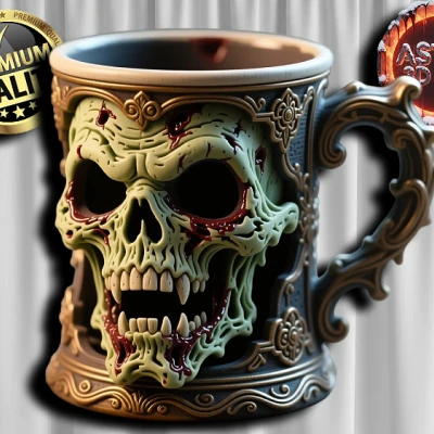 Ly Zombie Skull Mug