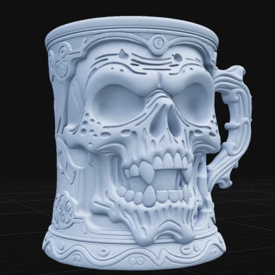 Ly Zombie Skull Mug