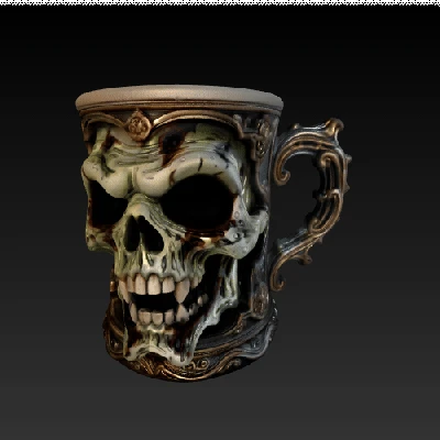 Ly Zombie Skull Mug
