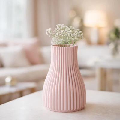 Bình hoa gân sọc hiện đại - Primula