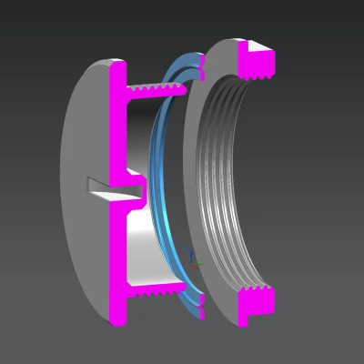 Nút bịt M40x1.5 (Blind Stuffing) + ê-cu & gioăng TPU