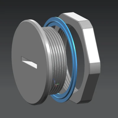 Nút bịt M40x1.5 (Blind Stuffing) + ê-cu & gioăng TPU