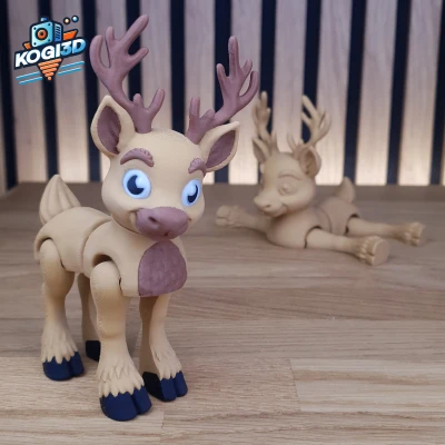 Mẫu Tuần Lộc Articulated Print-in-Place (In liền khớp)