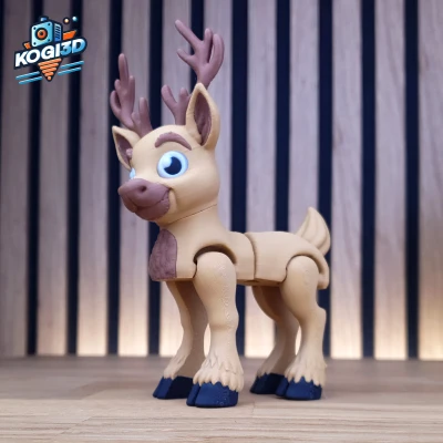 Mẫu Tuần Lộc Articulated Print-in-Place (In liền khớp)