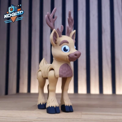 Mẫu Tuần Lộc Articulated Print-in-Place (In liền khớp)