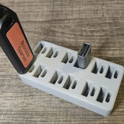 Khay Gridfinity đựng USB - 12 x USB-A, 12 x USB-C