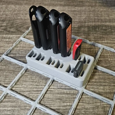 Khay Gridfinity đựng USB - 12 x USB-A, 12 x USB-C