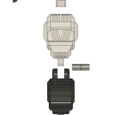 MECH_01 – Mô hình mech đồ chơi poseable với Mini Gun & kiếm