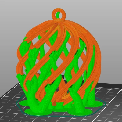 Quả Cầu Noel Xoắn Ốc Hở 2025 (Open Spiral Christmas Ball 2025)