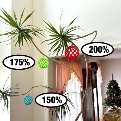 Quả Cầu Noel Xoắn Ốc Hở 2025 (Open Spiral Christmas Ball 2025)