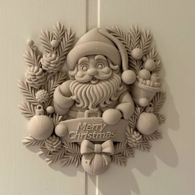 Vòng Nguyệt Quế Giáng Sinh Ông Già Noel (Santa Christmas Wreath)