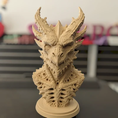 Tượng Bust Rồng Necrotic (Necrotic Dragon Bust)