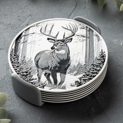 Lót Ly Hươu Mùa Đông (Winter Deer Coasters)