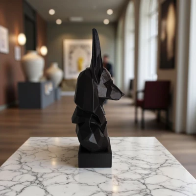 Tượng Bán Thân Anubis Low Poly