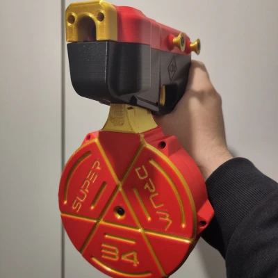 Super Drum 34 | Drum 34 viên half-dart Nerf tương thích Talon