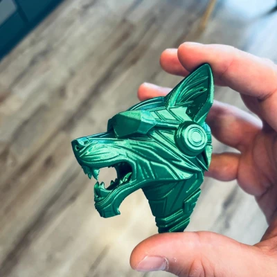 Cyber Wolf keychain holder – Móc treo chìa khóa treo tường phong cách cyber