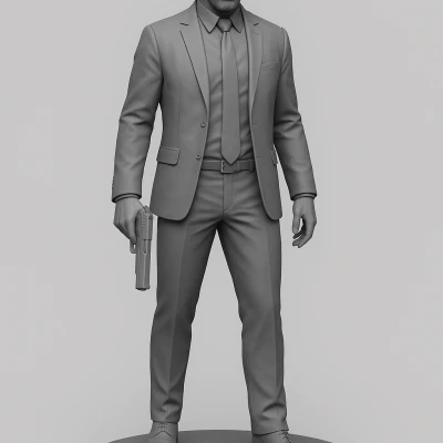 Mô hình 3D John Wick