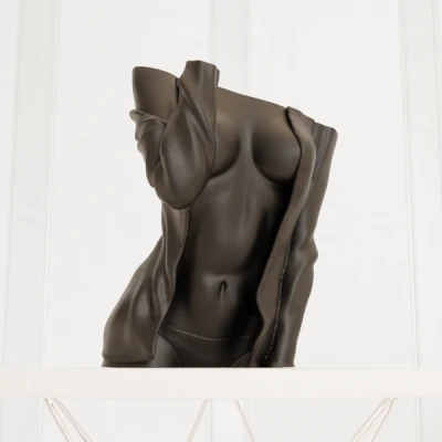 File STL Người Phụ Nữ Mở Áo Gợi Cảm – Tư Thế Cuốn Hút, Mẫu 3D In Được