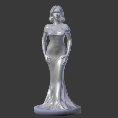 Beautiful Elegant Grace Kelly LADY Miniatur AI Textur – Tượng mini cô lady