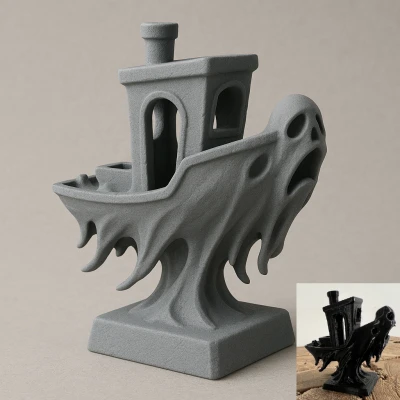 Ghosty Benchy (Benchy Ma) – Mô hình tượng 3D do AI tạo