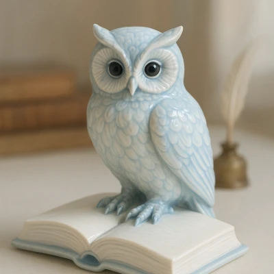 Cú mèo trên quyển sách