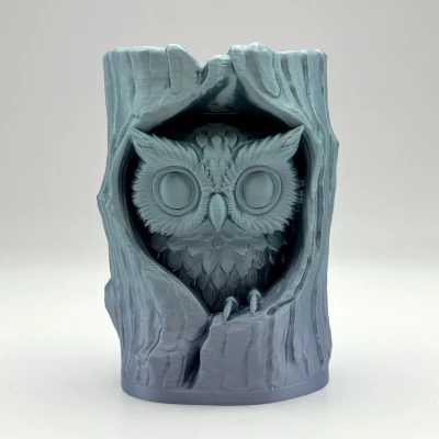 Tượng Cú Trong Khúc Gỗ (Owl in Log Figure)