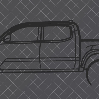 Tranh Treo Tường Toyota Tacoma (Wall Art Silhouette Lunar Rock)