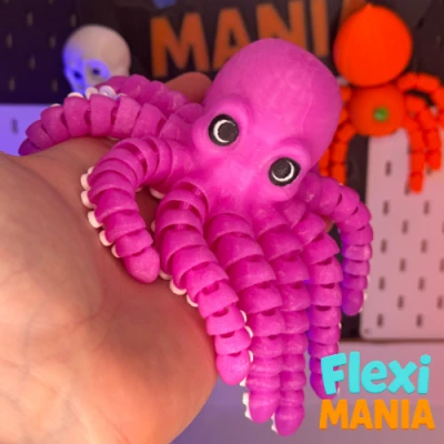 Flexi Octopus | Bạch tuộc khớp nối Print-in-Place – Không cần supports