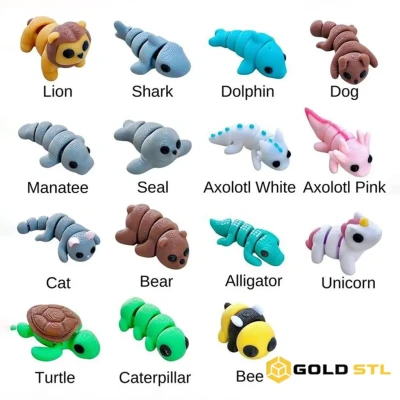 Bộ 4000+ Flexi Mini Animals STL & 3MF | Mẫu 3D In Articulated