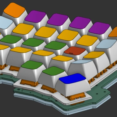 MX Keycaps (standard, tilted, tilted-lifted) silakka54