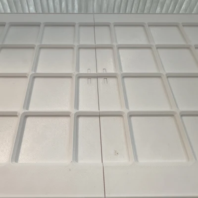 Tấm top Deskware nhúng Gridfinity 4x9 bắc ngang hai tấm