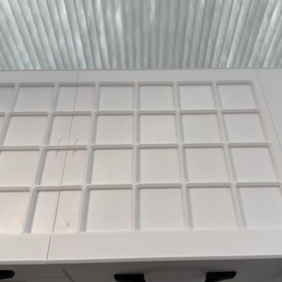 Tấm top Deskware nhúng Gridfinity 4x9 bắc ngang hai tấm