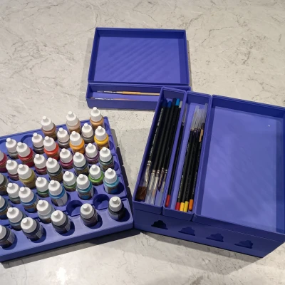 Khay Gridfinity xếp bậc (Terraced) cho chai dropper 25 mm