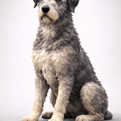 Irish Wolfhound Low Poly