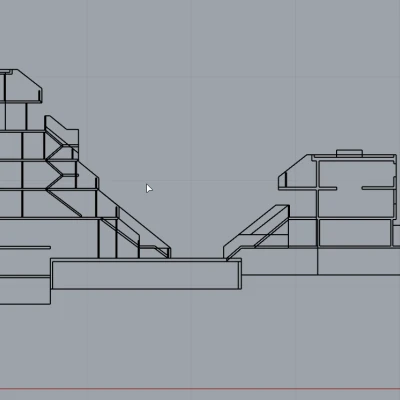 Mặt cắt Alexandra Road Estate London UK tỉ lệ 1:250