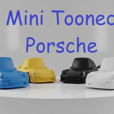 Mini Tooned Porsche – Mẫu 3D xe Porsche kiểu hoạt hình