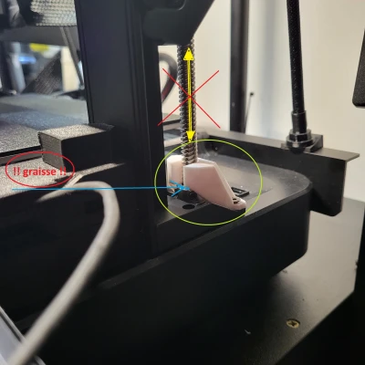 Ender 3 V3 KE/SE - Chi tiết gia cường khóa ty trục Z
